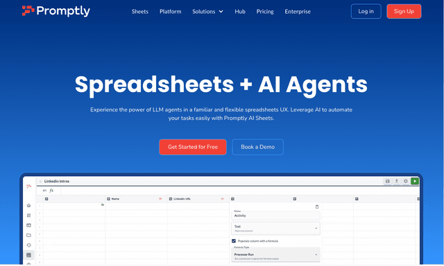 Promptly : Spreadsheets + AI Agents