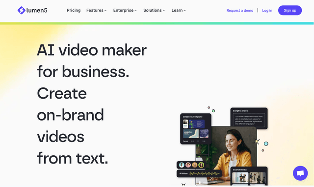 Lumen5: AI video maker for business. Create on‑brand videos from text.