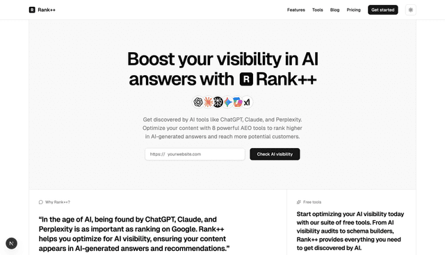 Rank++: Boost your visibility in AI answers 