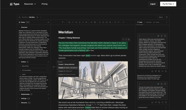 Type :The AI-native document editor.
