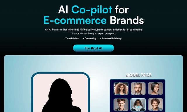 Krut AI co-pilot for e-commerce brands