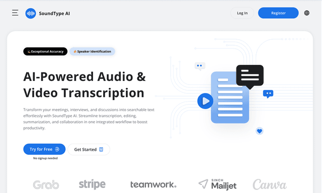 Soundtype AI-Powered Audio & Video Transcription