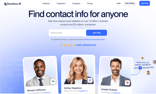 Seamless find contact info for anyone 