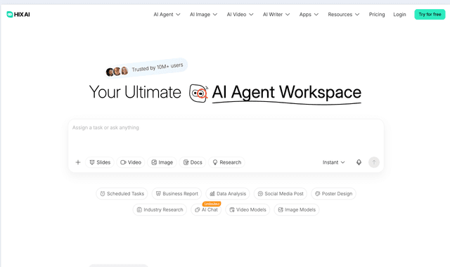 Hix AI :Your Ultimate AI Agent Workspace