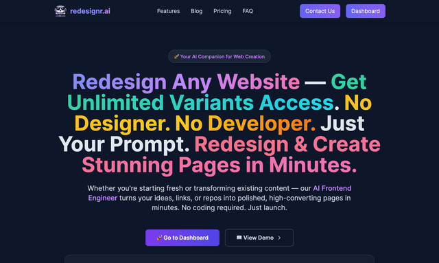 Redesignr AI: Redesign Any Website