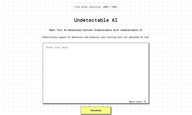 Undetectableai.pro: Undetectable AI is an advanced online AI detector bypass tool