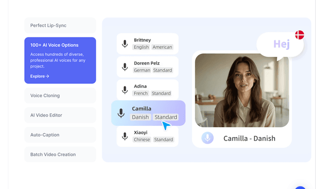 Jogg AI voice option