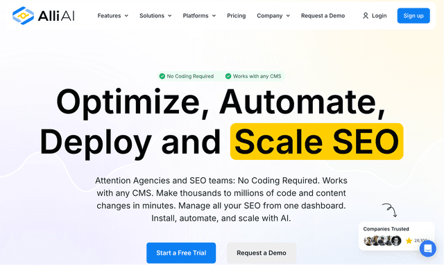 Alli AI is an SEO automation platform