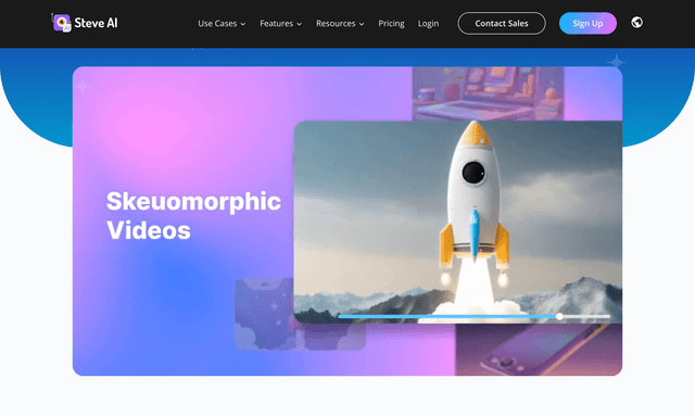 Steve AI skeuomorphic video