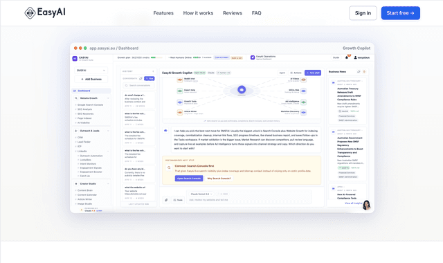Easy AI :Run your entire growth stack from one AI workspace.