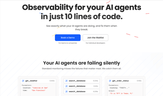 The Context Company:Observability for your AI agents in just 10 lines of code.