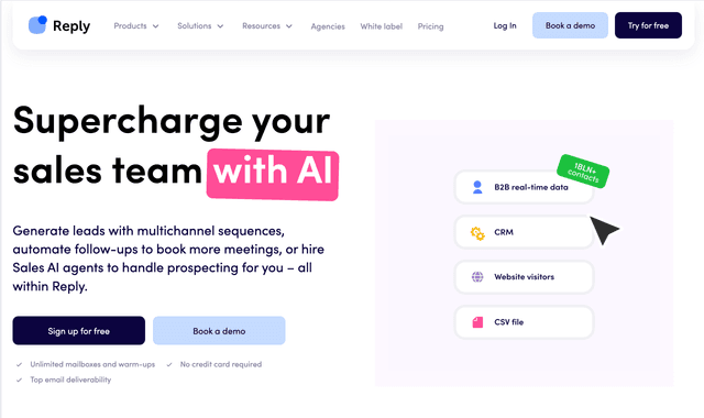 Reply.io :AI-powered sales engagement platform