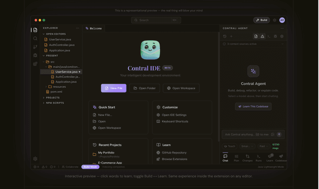 Contral :The agent which teaches while you build.