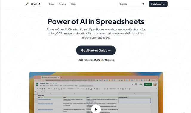Sheet AI: AI in your spreadsheets