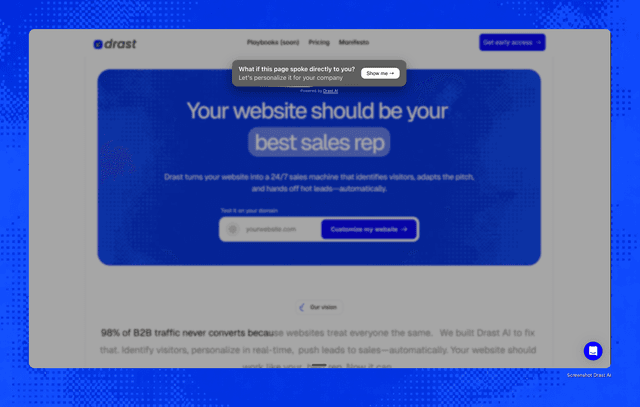 Drast AI :Your website should be your best sales rep.