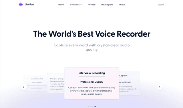 Limitless: Preserve conversations and ask your personalized AI anything