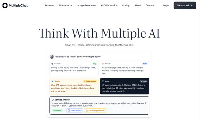 Multiple Chat: One powerful AI collaboration platform.