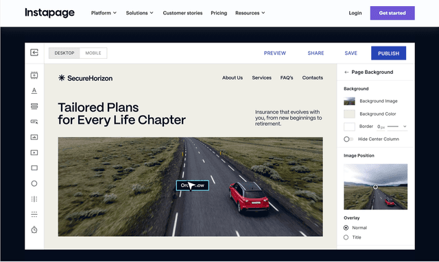 Instapage: Build Landing Pages at Scale