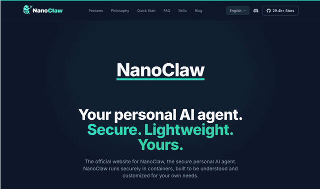 Nanoclaw :Your personal AI agent.