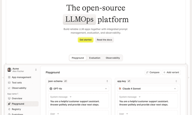 Agenta: The open-source LLMOps platform