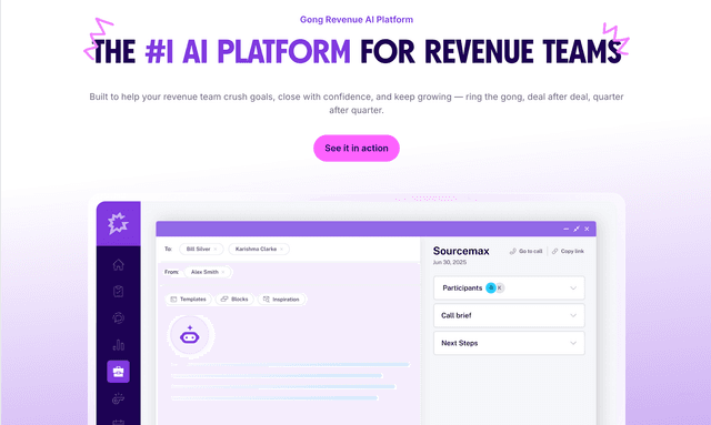 Gong The #1 AI Platform for Revenue Teams