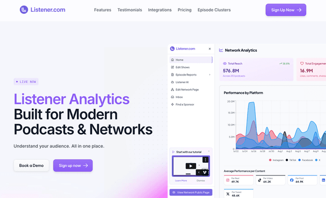 Listener Analytics Built for Modern Podcasts & Networks
