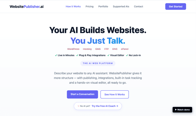 Website Publisher :The AI Web Platform