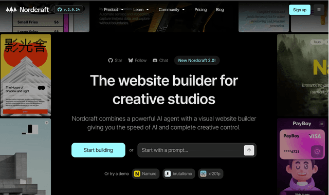Nordcraft :The website builder for creative studios