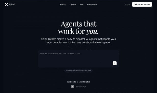 Spine AI :Manage a team of AI agents that do real work.
