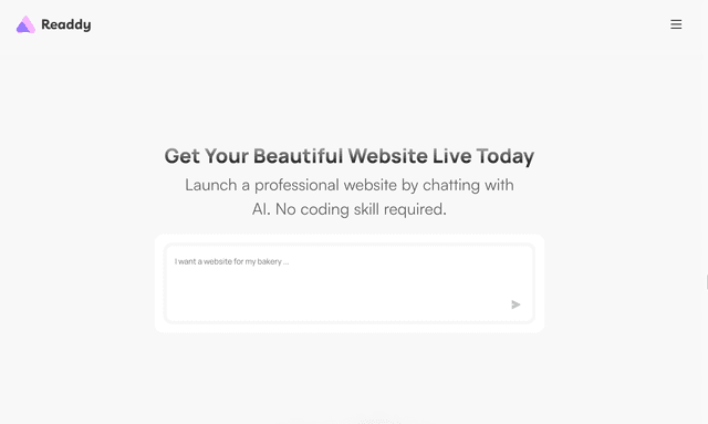 Readdy Get Your Beautiful Website Live Today