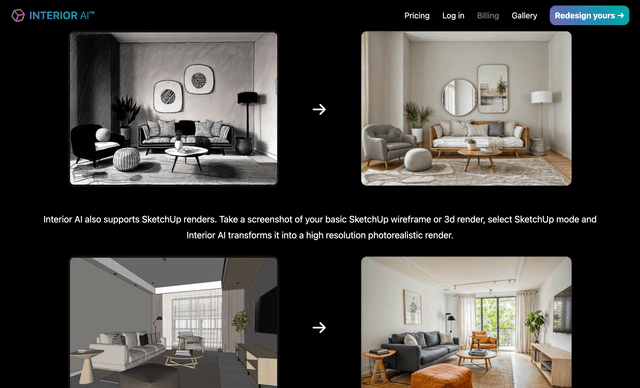 Interiorai Transform your sketches and SketchUp into photorealistic renders