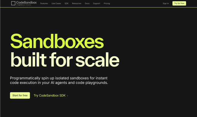 Code Sandbox: Sandboxes built for scale