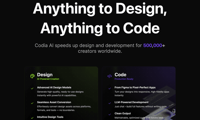 Codia AI Design And Development With AI.