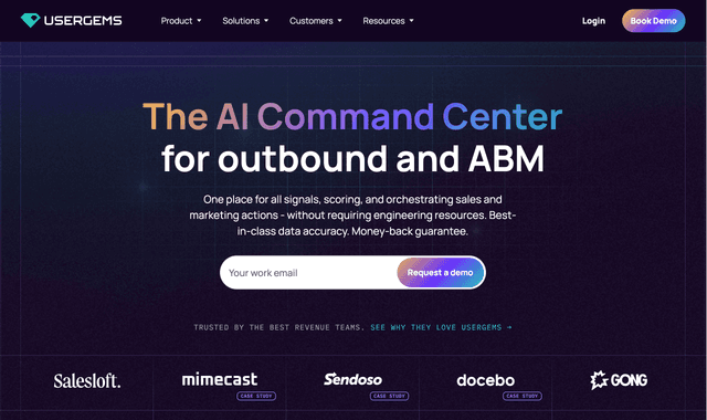 UserGems :The AI Command Center for Outbound and ABM.