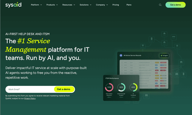 SysAid service management platform