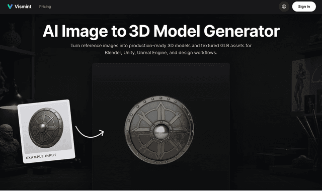Vismint :AI Image to 3D Model Generator
