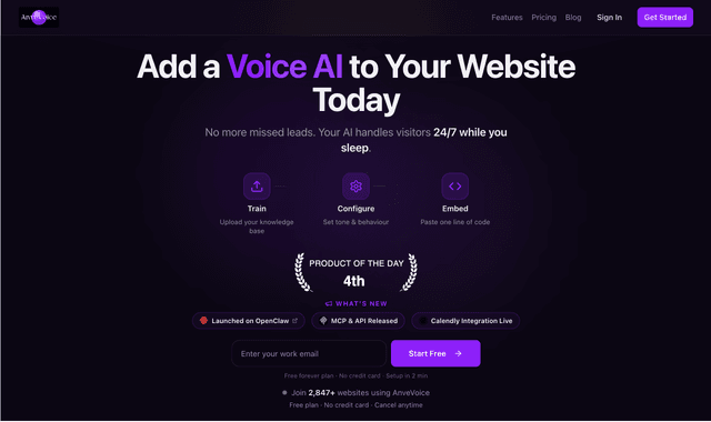 Anve Voice:Add voice AI that navigates your site and completes tasks