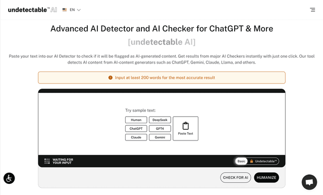 Undetectable AI: Advanced AI Detector AI Checker for ChatGPT & More