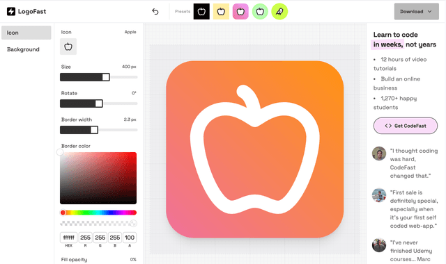 Logo Fast :Make beautiful logos with AI