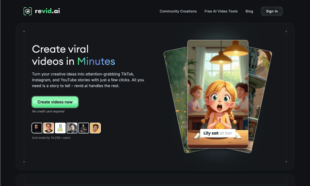 Revid AI create viral videos in minutes