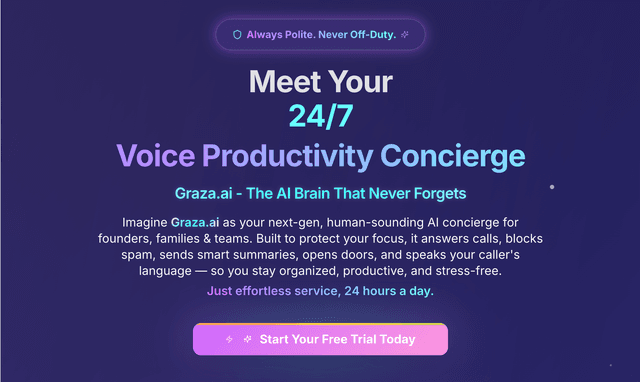 Graza AI: Meet Your 24/7 Voice Productivity Concierge