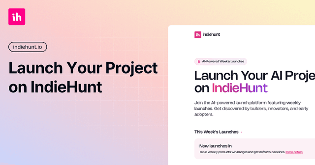 Launch Your AI Project on IndieHunt