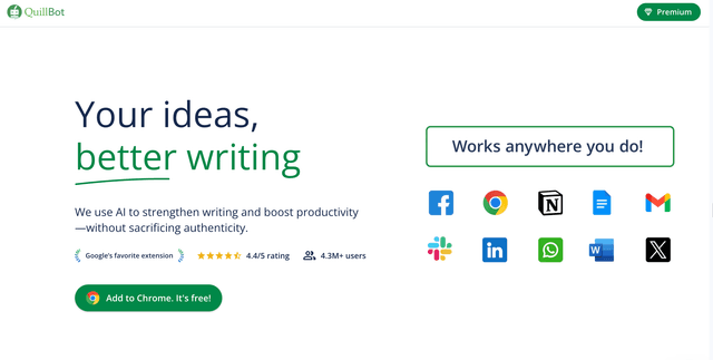 Quill Bot your ideas better writing. 