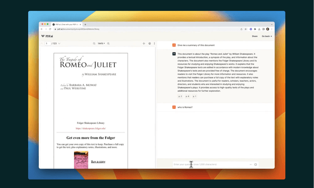 PDF.ai: Chat with any PDF document