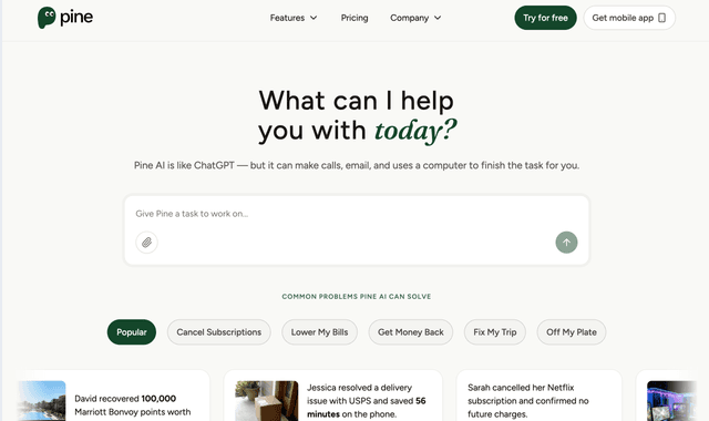 Pine’s autonomous digital agent calls, emails and operates software 