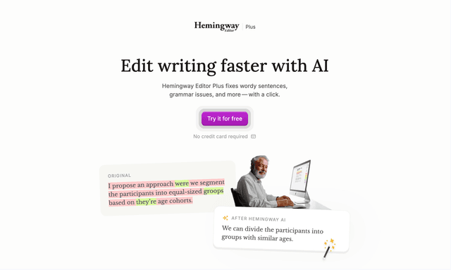 Hemingwayapp :Write clear, bold content that readers actually finish