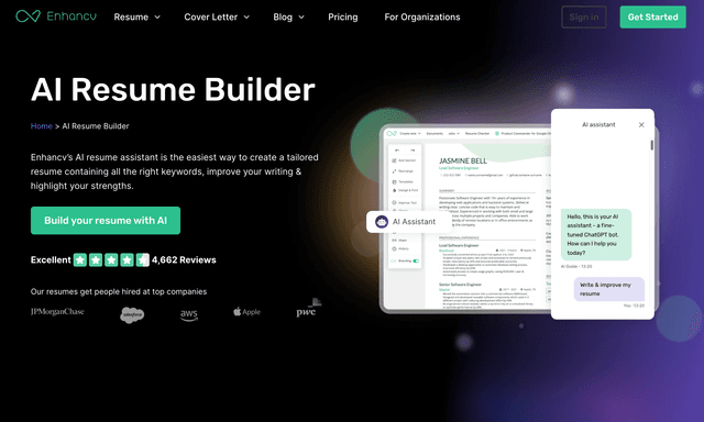 Enhancv: AI Resume Builder