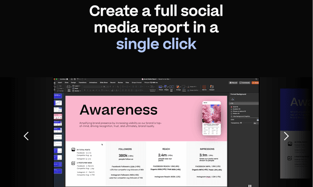 Zavy: Create a full social media report in a single click
