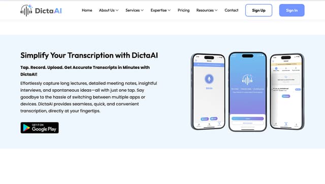 Dicta AI : Simplify Your Transcription with DictaAI