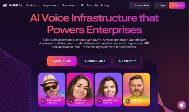 Murf AI : AI Voice Generator with Ultra-Realistic AI Voices